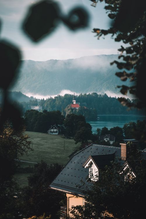 Bleder See, See, Cloud, Baum, Atmosphäre. Wallpaper in 2945x4417 Resolution