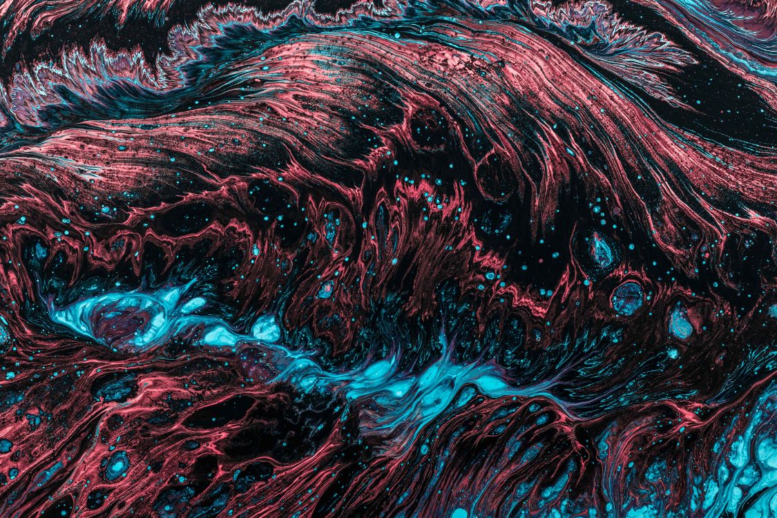 Red and Blue Abstract Painting. Wallpaper in 6000x4000 Resolution