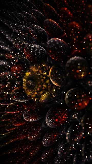 Image green and red fruit with water droplets