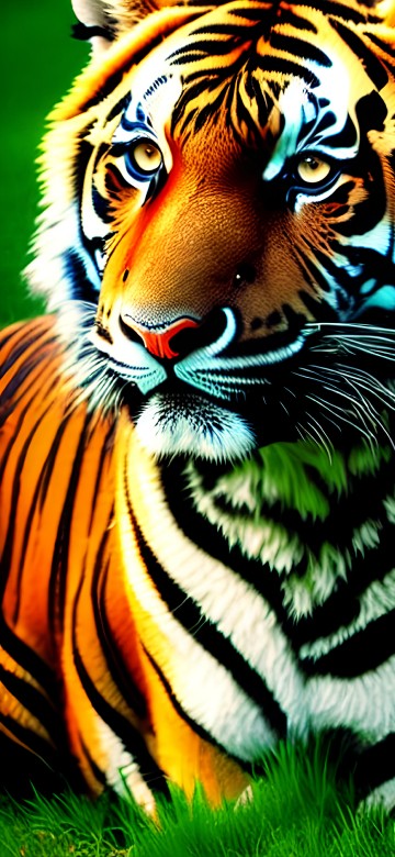 Image tiger, Carnivores, felidae, cat, head
