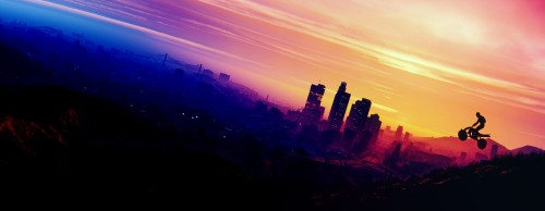 Image grand theft auto v, grand theft auto san andreas, horizon, afterglow, sunset