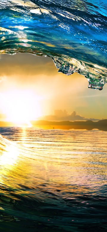 Image body of water during sunset