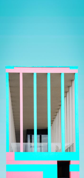 Fassade, James Simon Galerie, Architektur, Gebäude, Blau. Wallpaper in 1514x3200 Resolution