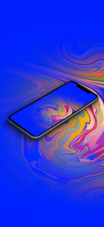 Bleu de Cobalt, Eau, Liquid, Blue, Azure. Wallpaper in 1242x2688 Resolution