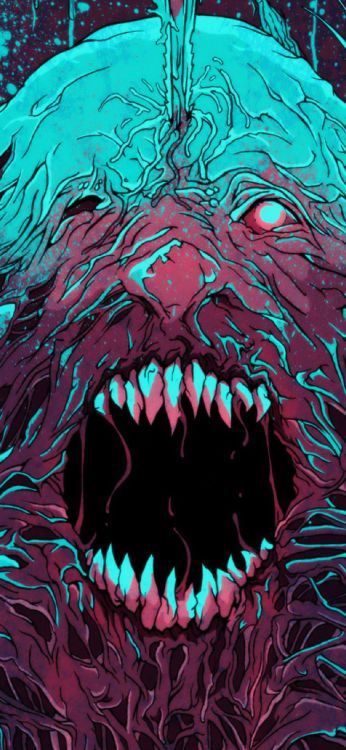 Arte Psicodélico, Cabeza, Boca, Rugido, Colmillo. Wallpaper in 1170x2535 Resolution