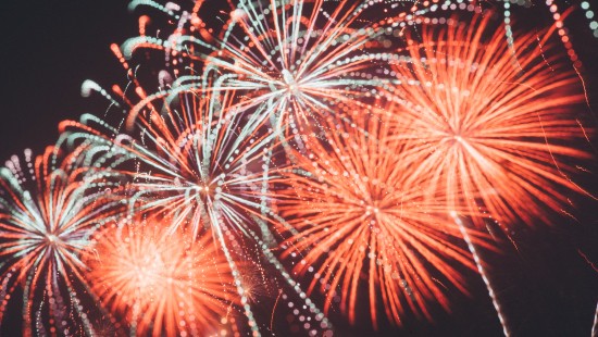 Image fireworks, independence day, new years day, nature, red
