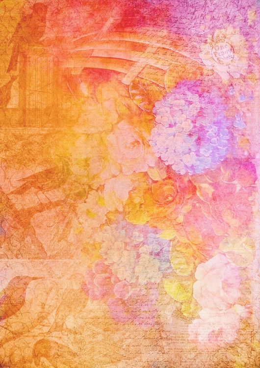 Pintura Abstracta Amarilla Rosa y Morada. Wallpaper in 2480x3508 Resolution