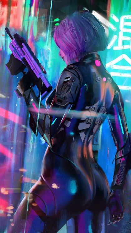 Arte Negro Neón, Arte, Synthwave, Cartel, Negro. Wallpaper in 1440x2560 Resolution