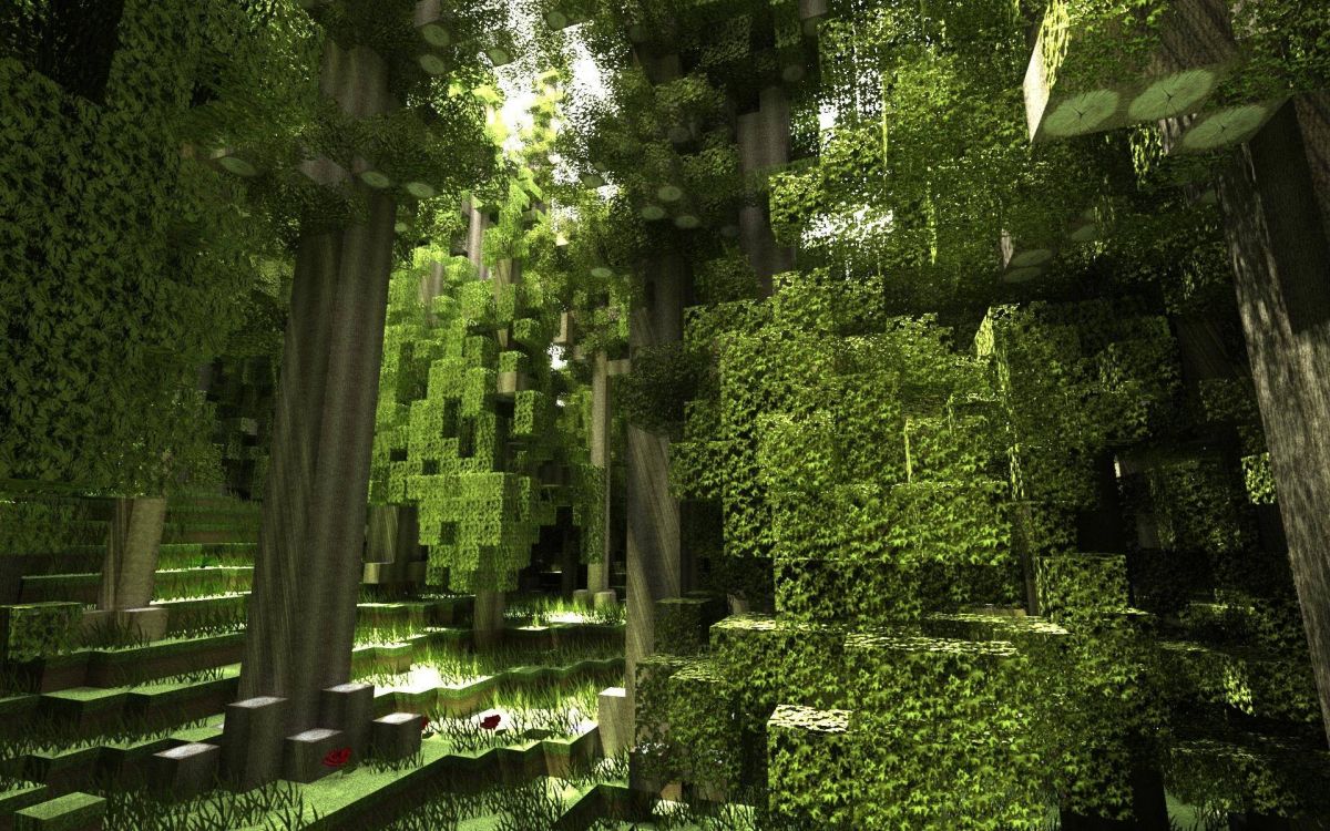 Minecraft, la Vegetación, Naturaleza, Verde, Paisaje Natural. Wallpaper in 1920x1200 Resolution