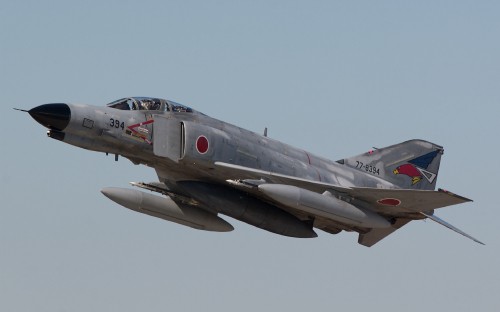 Image gray fighter jet in mid air