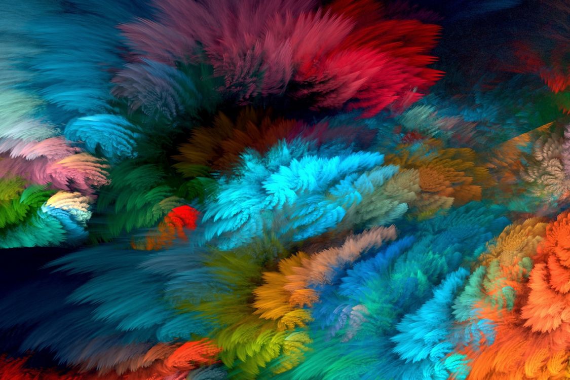 抽象艺术, 画布, 艺术, 分形技术, 羽毛 壁纸 2880x1920 允许