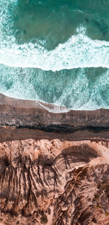 Image sea, turquoise, rock, wave, geology