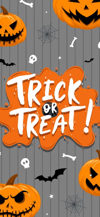 Halloween, Naranja, Jack O'lantern, Cartel, Texto. Wallpaper in 1080x2340 Resolution