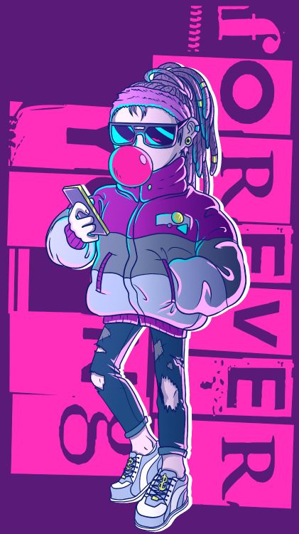 Für Immer, Kunst, Wisgoon, Purpur, Pink. Wallpaper in 3240x5760 Resolution