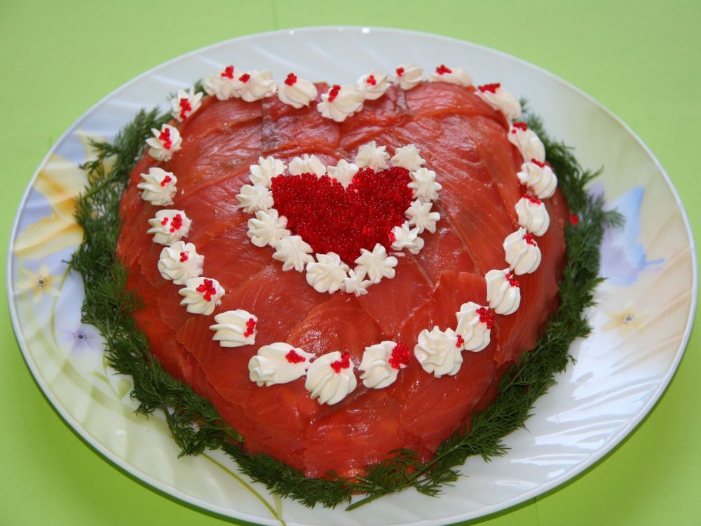 red and white cake on white ceramic plate