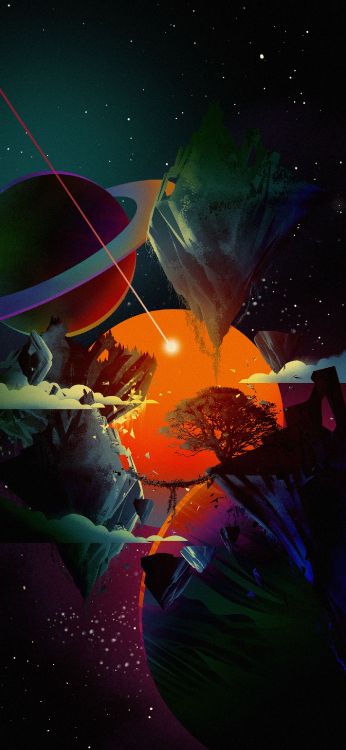 Artes Visuales, Arte, Idea, el Espacio Exterior, 2023. Wallpaper in 1407x3045 Resolution