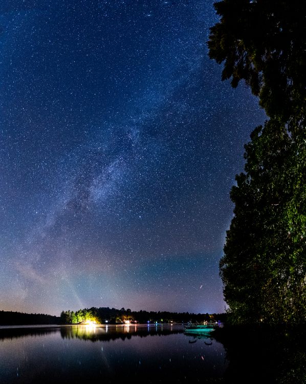 night, nature, blue, reflection, water