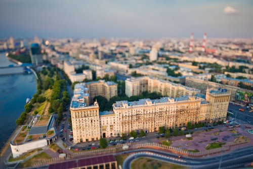 Image aerial view of city buildings during daytime