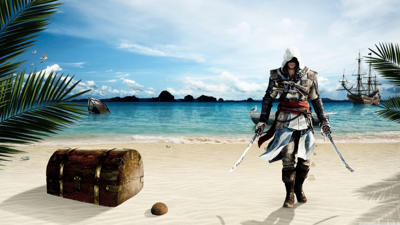 Tourismus, Meer, Urlaub, Reise, Assassins Creed III. Wallpaper in 3840x2160 Resolution