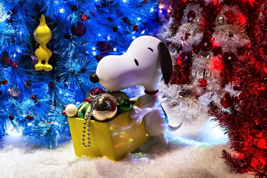 Snoopy, Charlie Brown, Weihnachten, Neujahr, Weihnachtsbaum. Wallpaper in 3600x2400 Resolution
