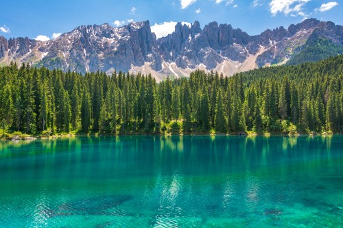 Image karersee, dolomites, seiser alm, lake, water