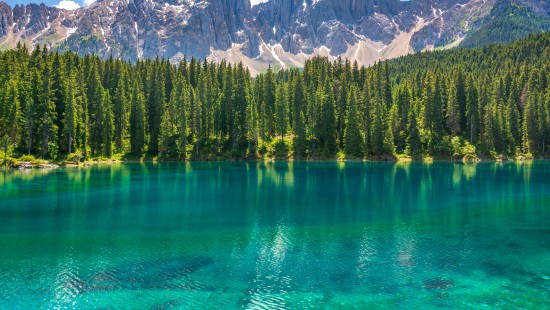 Image karersee, dolomites, seiser alm, lake, water