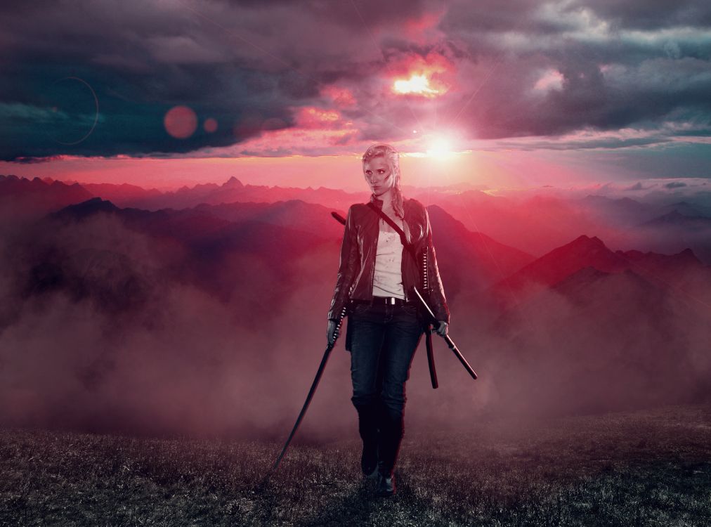 日落, 日出, 地平线, 数字合成, 天空 壁纸 5184x3840 允许