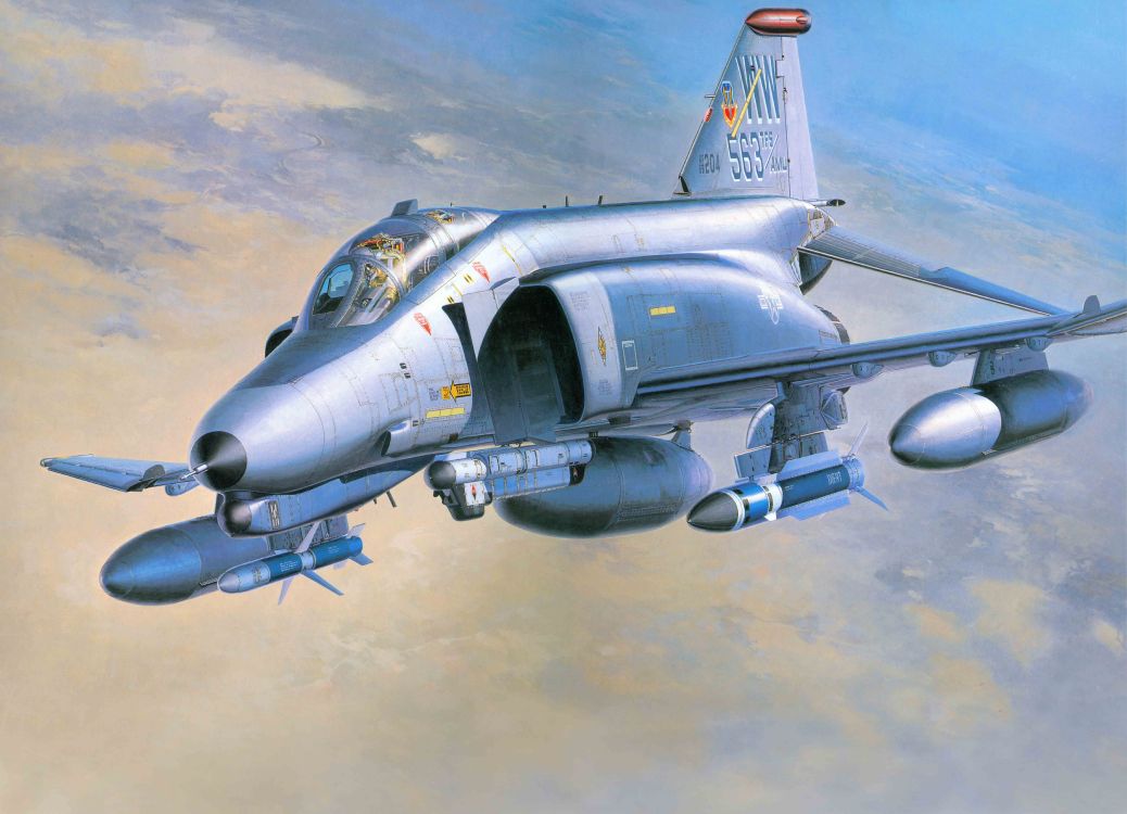 麦克道格拉斯F-4幽灵II, 长谷川公司, 喷气式飞机, 航空, 军用飞机 壁纸 8740x6310 允许