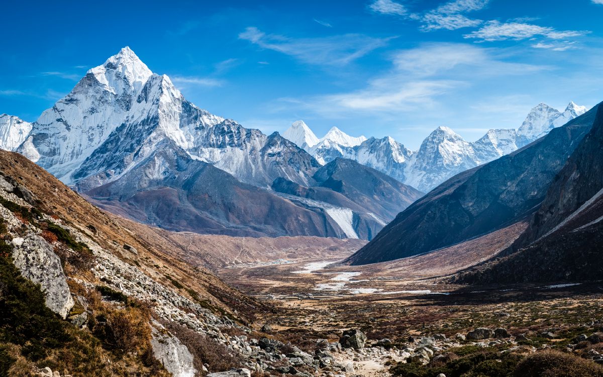 el Monte Everest, Montaña, Kangchenjunga, Ama Dablam, Naturaleza. Wallpaper in 3840x2400 Resolution