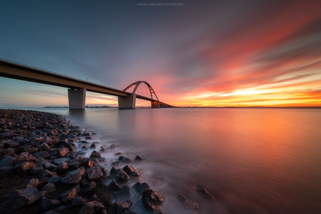 nature, horizon, water, bridge, sea