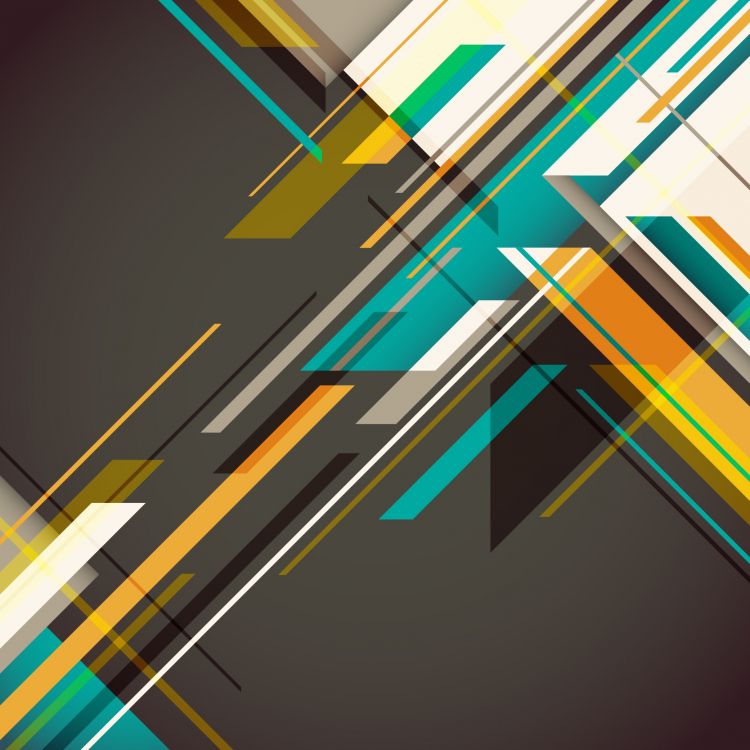 Blaue, Gelbe Und Rote Abstrakte Malerei. Wallpaper in 2083x2083 Resolution