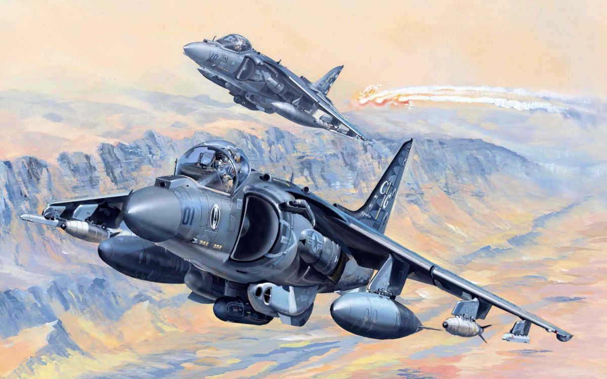 McDonnell Douglas AV-8B Harrier II, Hawker Siddeley Harrier, Harrier Jump Jet, British Aerospace Harrier II, Los Aviones de Ataque. Wallpaper in 1920x1200 Resolution