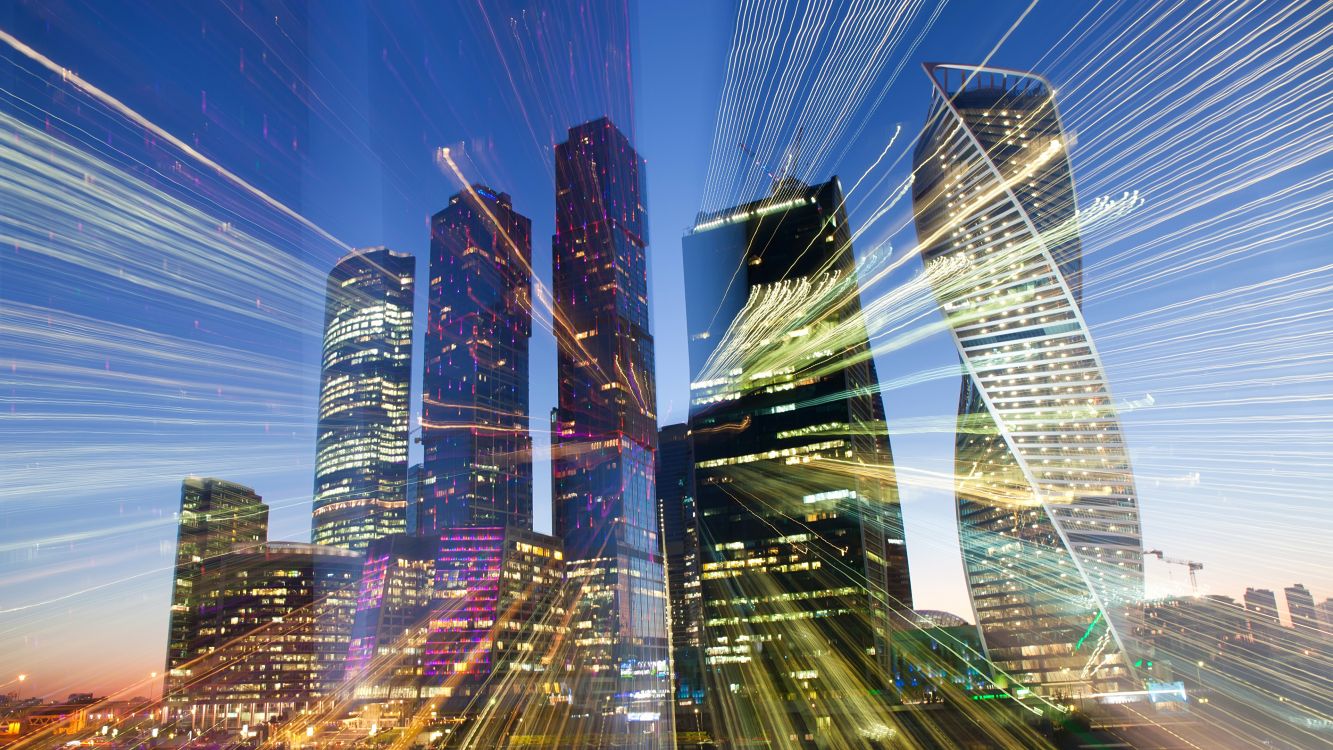 Zeitrafferfotografie Der Lichter Der Stadt Während Der Nacht. Wallpaper in 3840x2160 Resolution