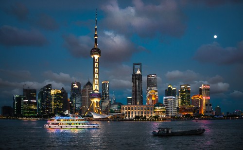 Image city skyline during night time