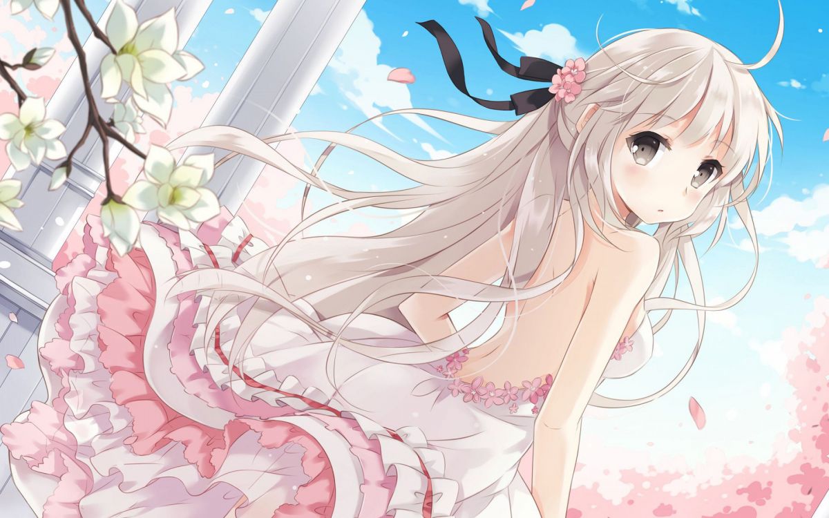 Fille en Robe Rose Personnage Anime. Wallpaper in 2880x1800 Resolution