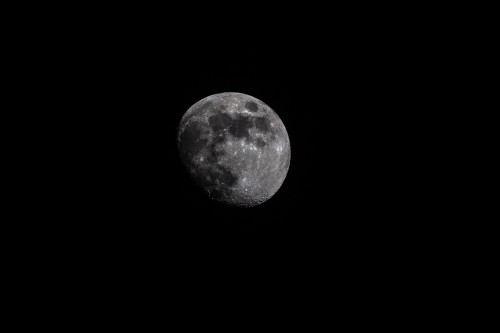 Image full moon in dark night sky