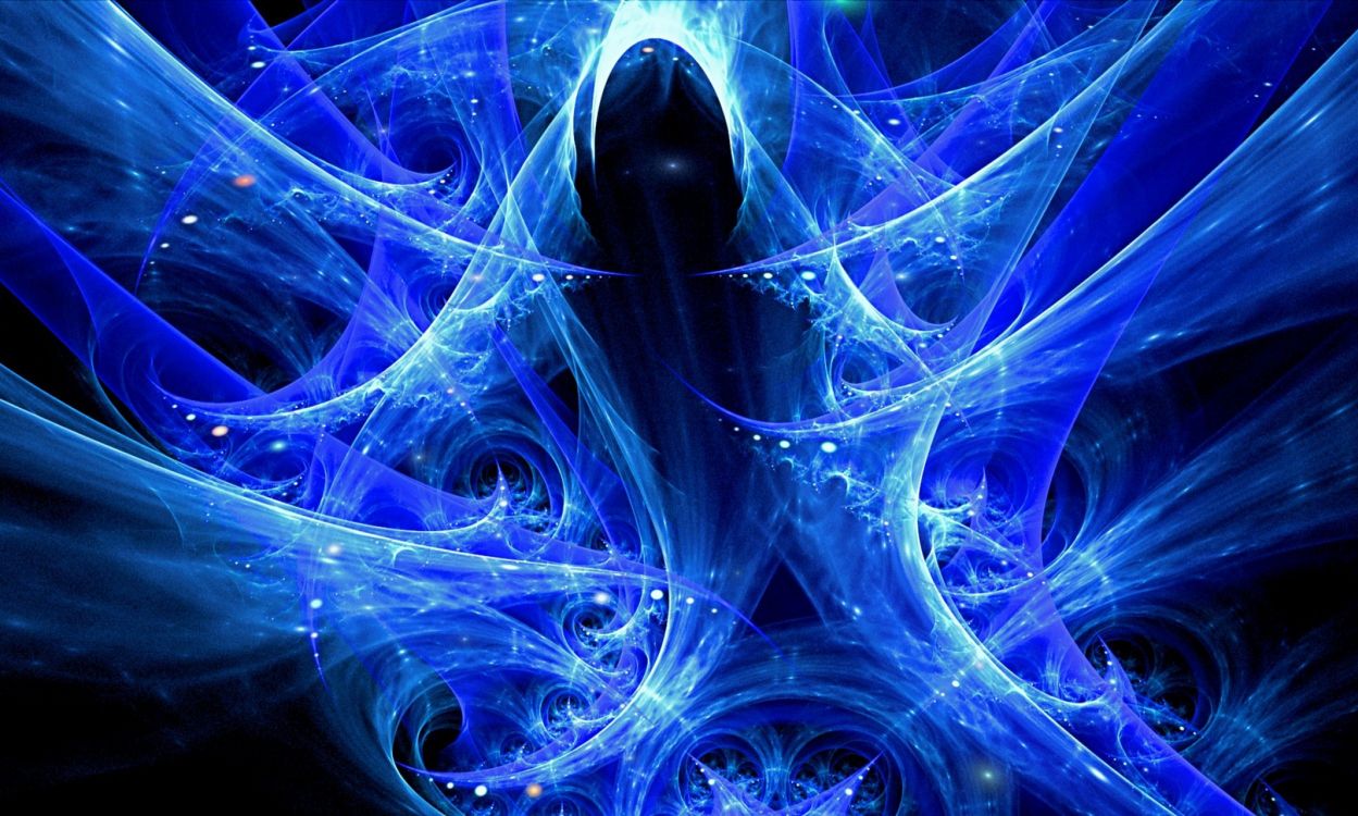 分形技术, 电蓝色的, 空间, 用户, 对称 壁纸 2132x1280 允许