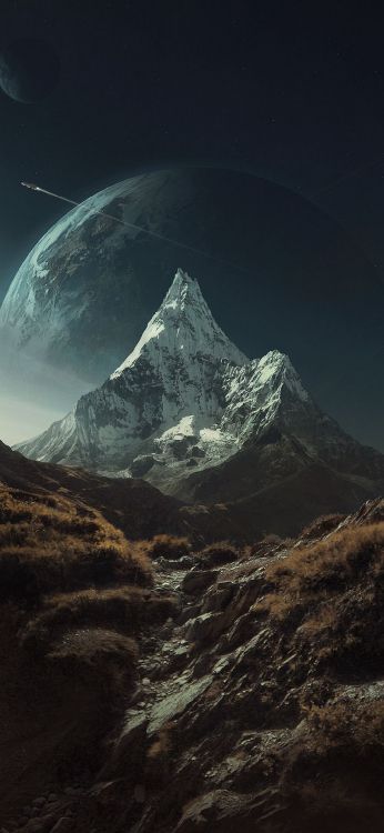 Natur, Kunst, Malerei, Landschaftsmalerei, Idee. Wallpaper in 1080x2340 Resolution