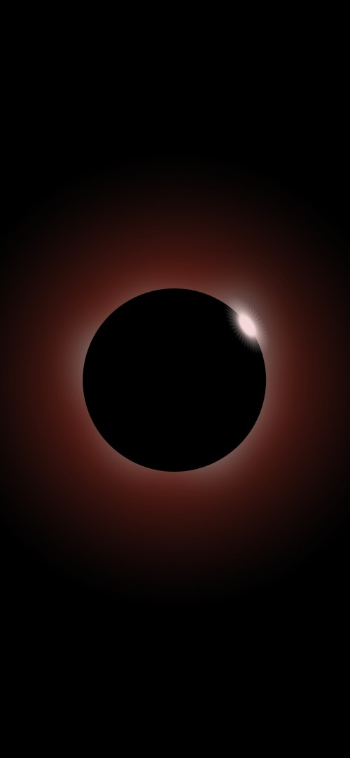 Wallpaper Eclipse moon glow black background 2560x1440 QHD Picture Image