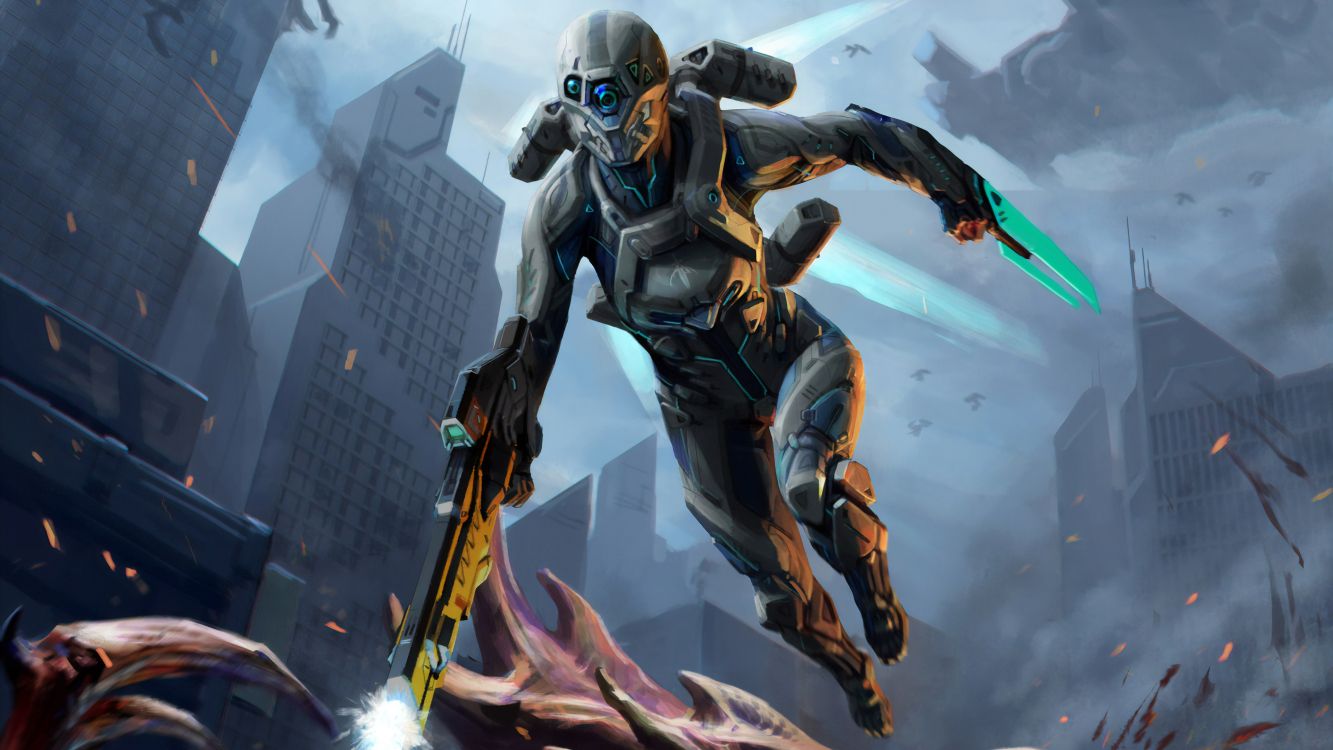 Juego de Pc, Mecha, Ilustración, Demonio, Juego de Aventura de Acción. Wallpaper in 3840x2160 Resolution