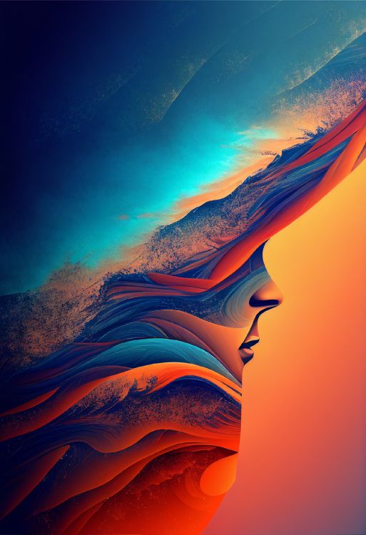 Ambiente, Azure, Naranja, Pendiente, Paisaje Natural. Wallpaper in 1664x2432 Resolution