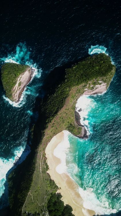 Kleiner Strand, Erde, Klippenabfluss, Wasser, Kelingking Strand Nusa Penida. Wallpaper in 1080x1920 Resolution
