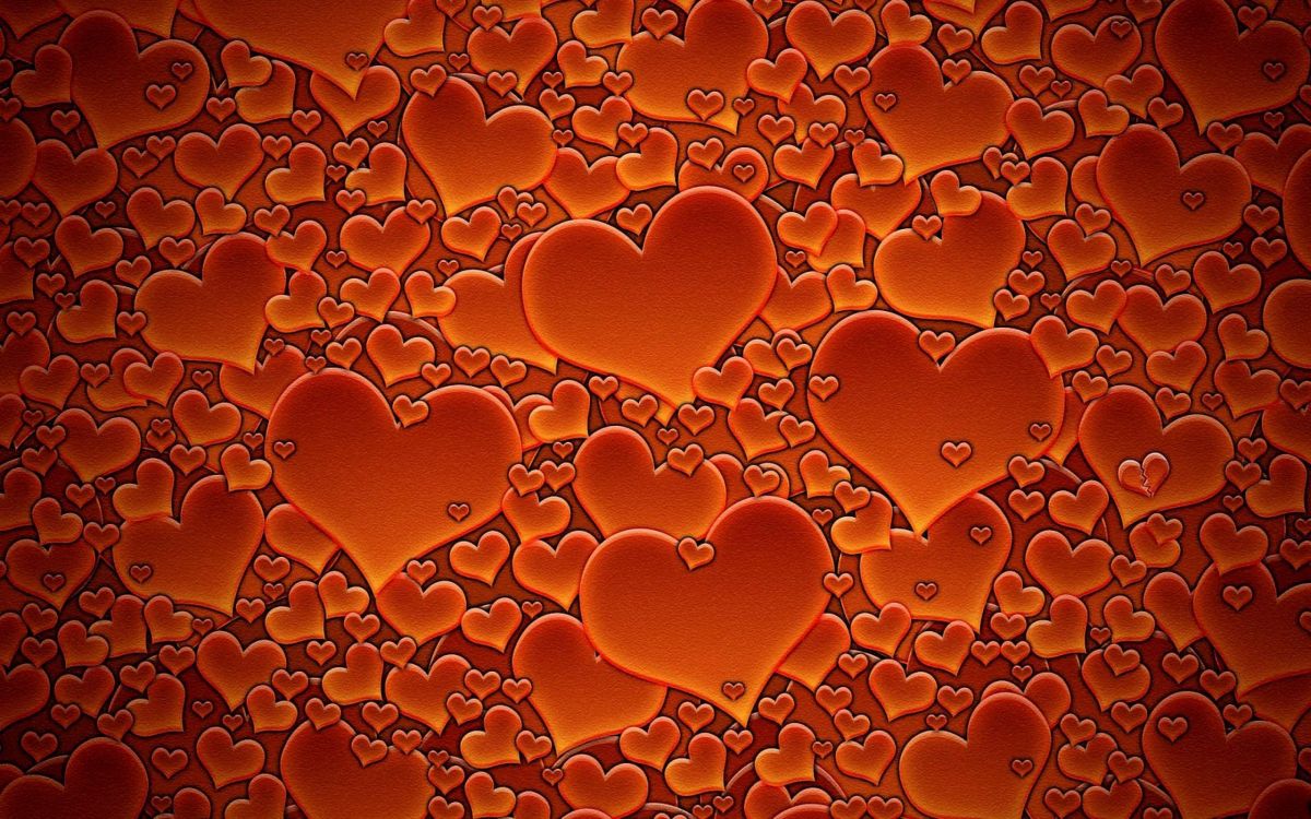 Cœur, Orange, Amour, Arts Créatifs, Art. Wallpaper in 2560x1600 Resolution