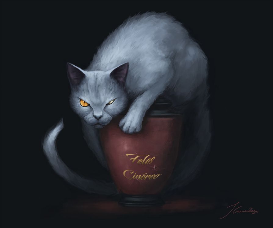 Chat Bleu Russe Sur Tasse en Céramique Marron. Wallpaper in 3000x2513 Resolution