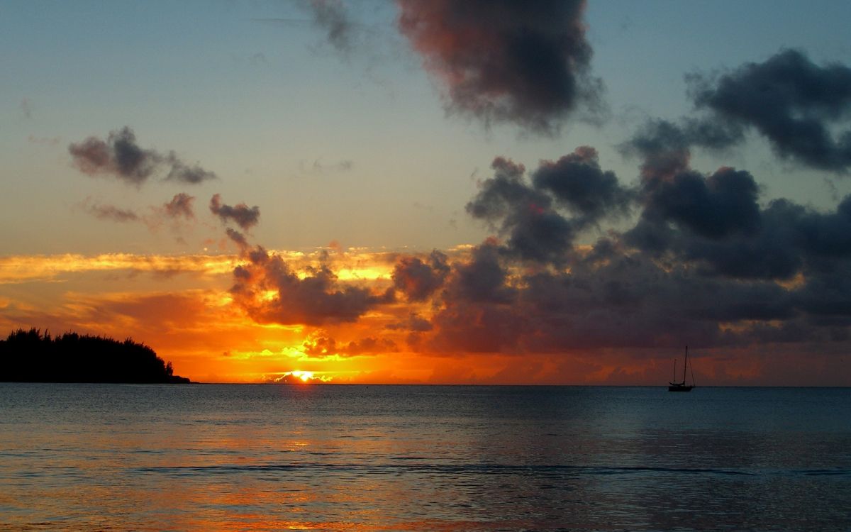 body of water under cloudy sky during sunset