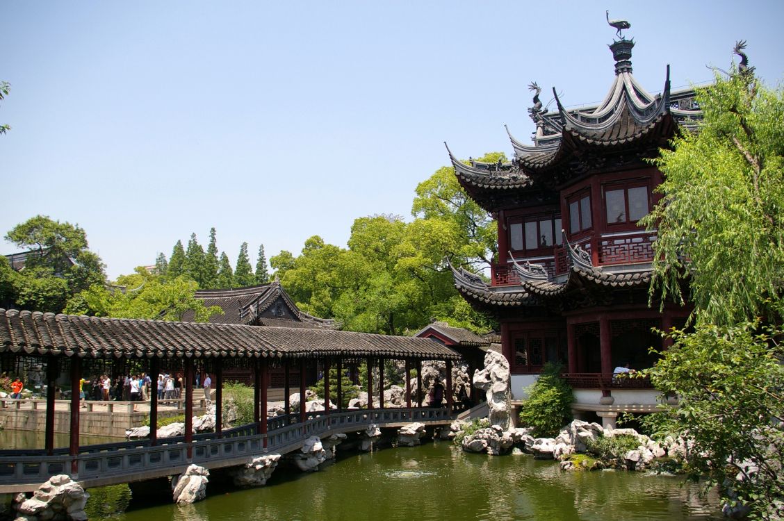 豫园, 城市神庙上海, 旅游景点, 花园, 中国花园 壁纸 2858x1900 允许
