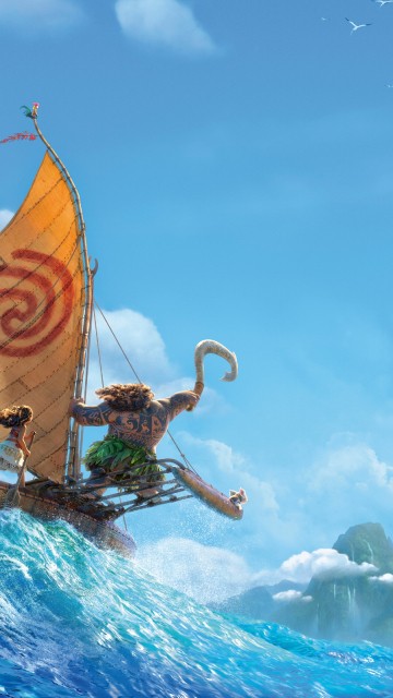 Image Moana, Hei Hei the Rooster, toddler moana, animation, mui