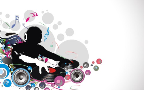 Image graphic design, illustration, disc jockey, phonograph record, music