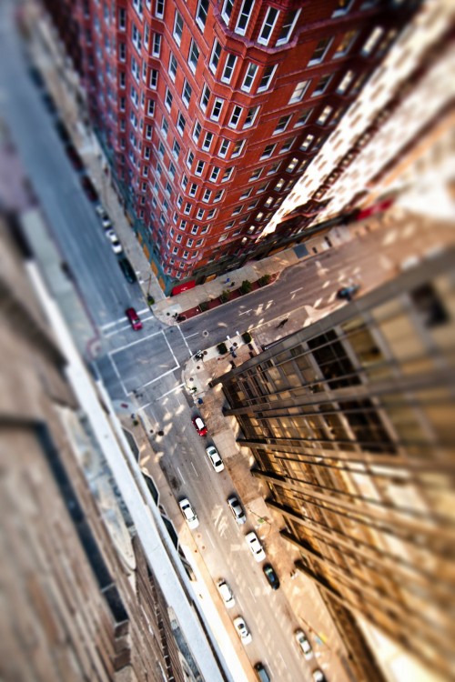 Image building, Flatiron Building, art, wood, tints and shades