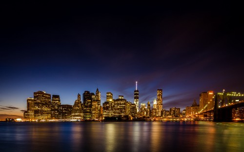 Image city skyline during night time